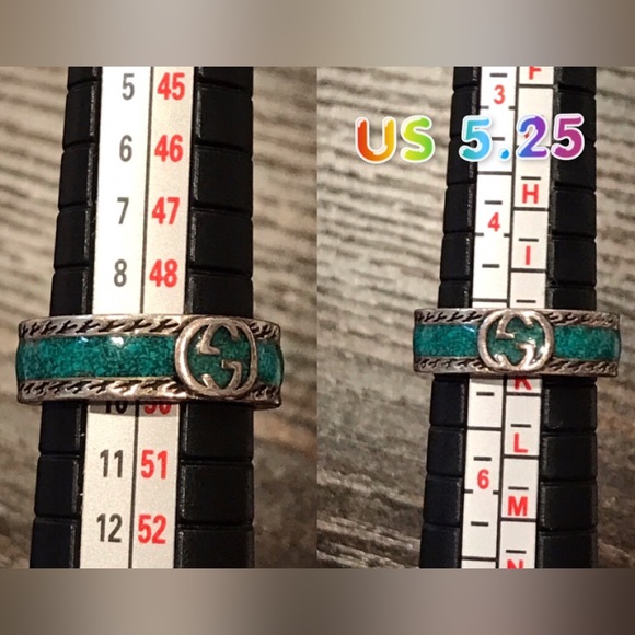 GUCCI 925 Silver Interlocking G Ring- Size 5 1/4🔥😍 - Picture 5 of 15
